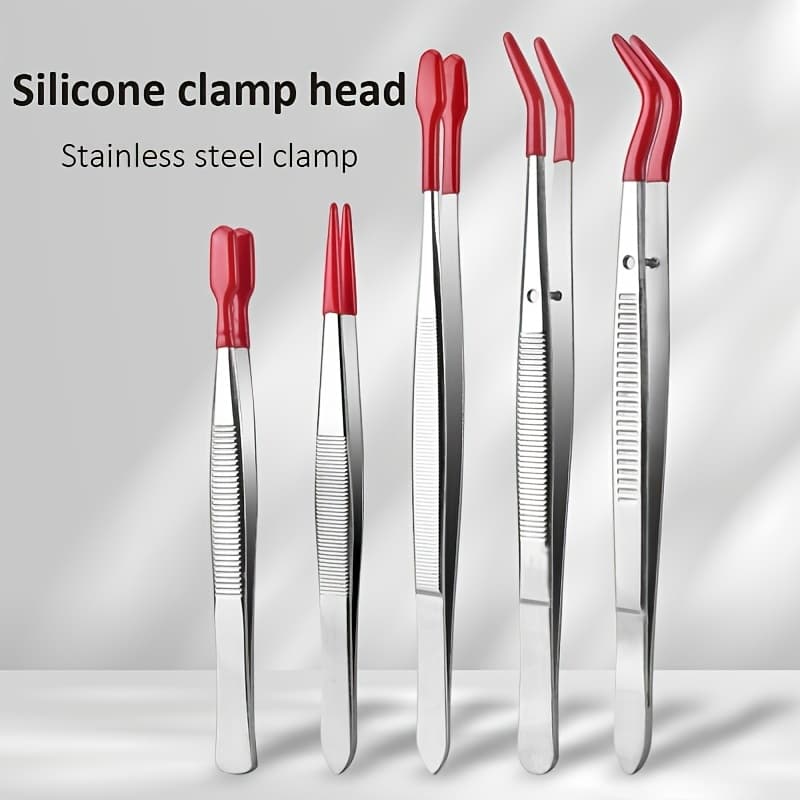 TEMU High-end Stainless -coated Tweezers For Eyelash Extension Assistance, Coin Clips, Stamp Clips And Tools
