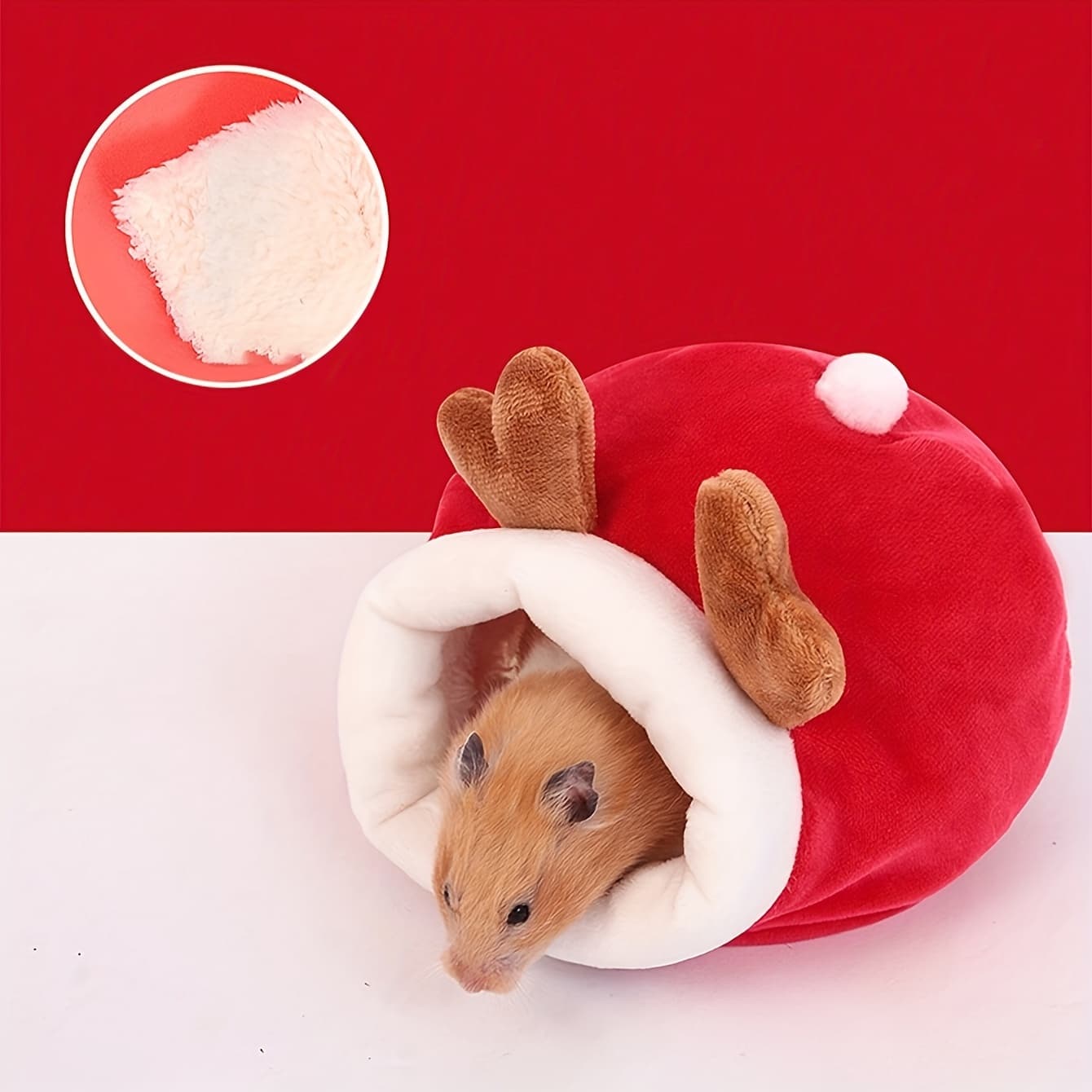 TEMU Golden Hamster Nest Winter Supplies Winter Sugar Glider Small Nest Fancy Rat Hamster Winter