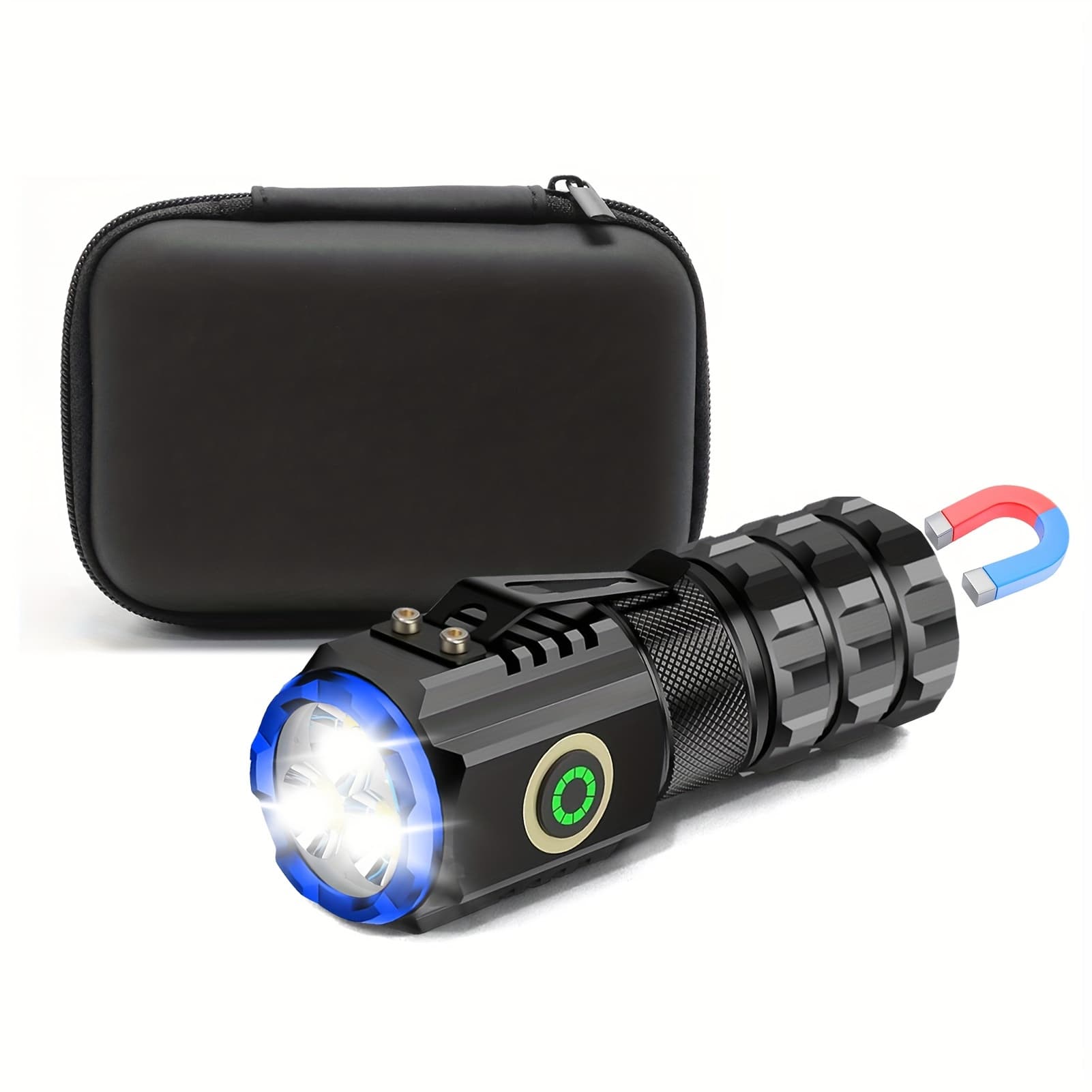 TEMU 1/2pack Mini Flashlight Rechargeable Usb C Charging, Small Flashlights High 6 , Pocket Flashlight With Clip, Magnetic Flashlight For Edc, Camping, Hiking, Emergency