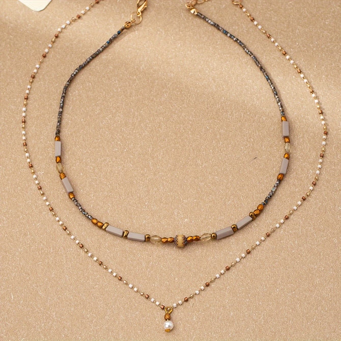 TEMU Stylish And Niche Retro Versatile Necklace Set D135