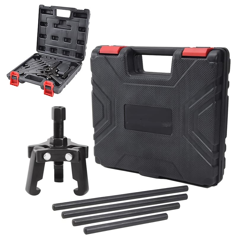 TEMU Balancer Puller Kit, Balancer Damper Pulley Remove Extractor Kit, Adjustable 3-jaw Puller Set For Removing Dampers And Balancers, Gear Bearing Pulley Repair Kit For Car Repair