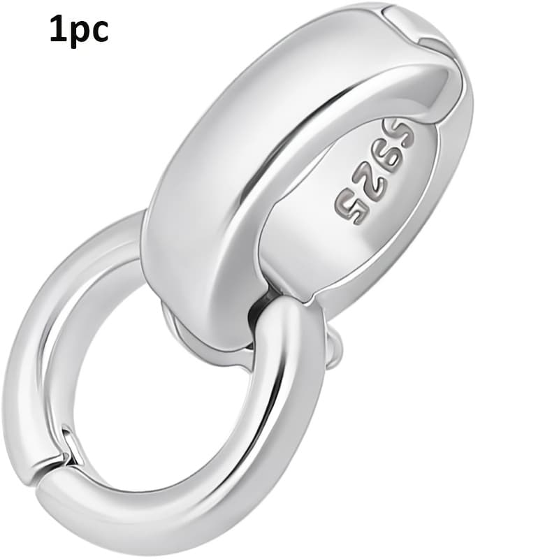 TEMU A Small Connector For Necklaces, This Double-hole Pendant Clasp Of 925 Sterling Silver, Perfect For Jewelry Projects