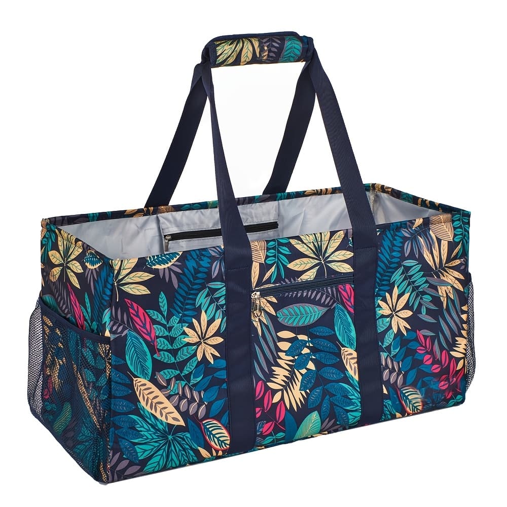 TEMU 600d Oxford Foldable Reusable Shopping Bag, Clothing Storage Bag For Beachwear, Swimming, And Gym - Portable Organizer