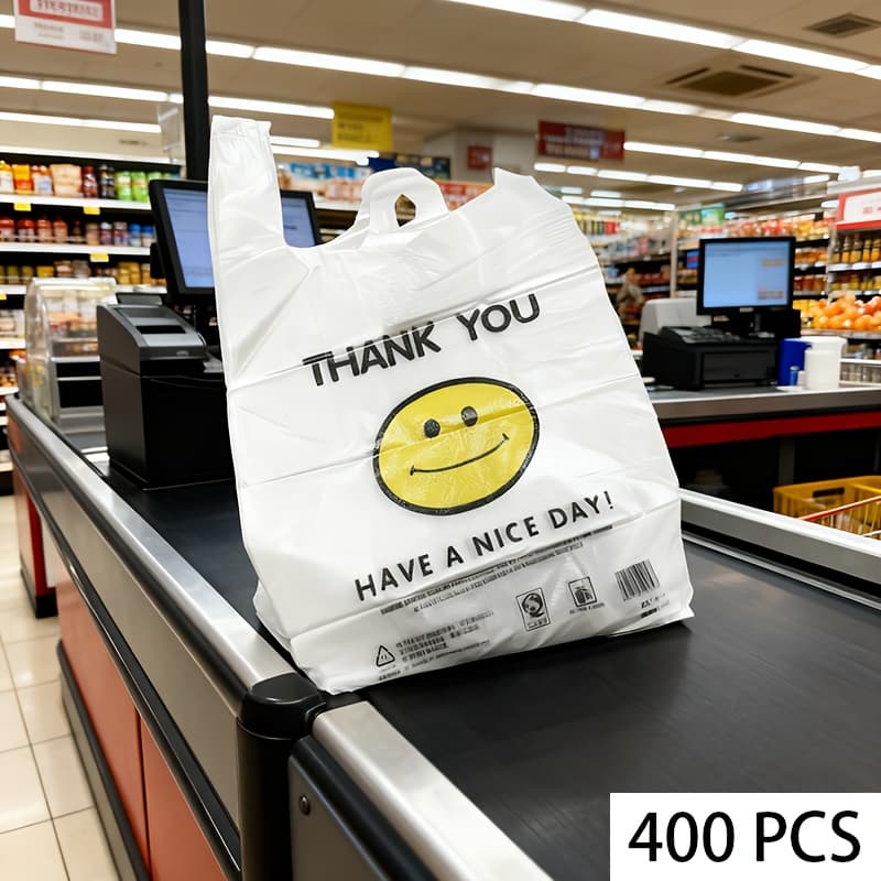 TEMU Transparent, And ! The 400pcs Thickened Shopping Bag Set Reused And Is A For Home And Store Use