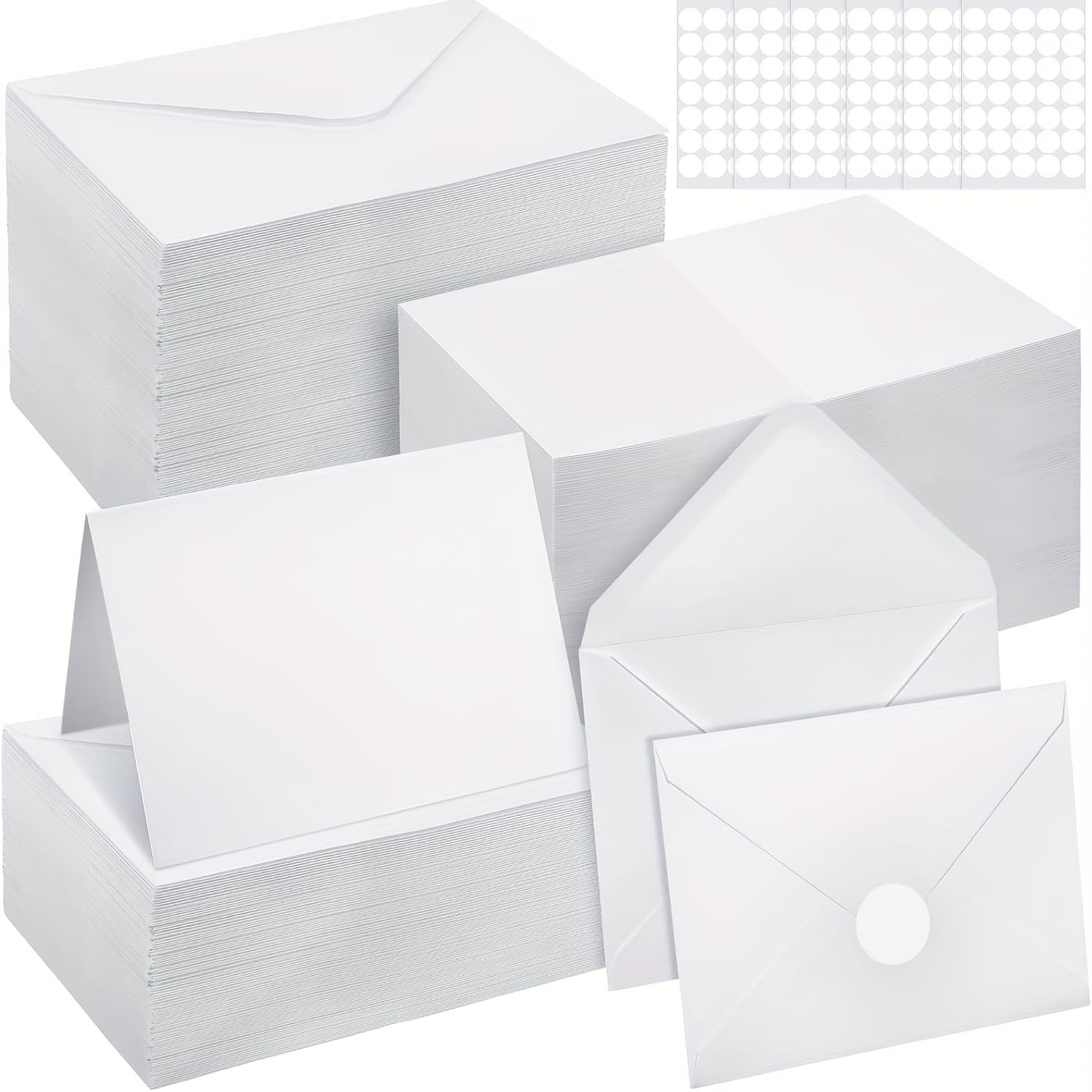 TEMU 200 Pack Blank Cards With Envelopes And Stickers Thank You Note Cards Self Adhesive Envelopes Blank Greeting Cards Small Envelopes Stationary Set Card Making(white)