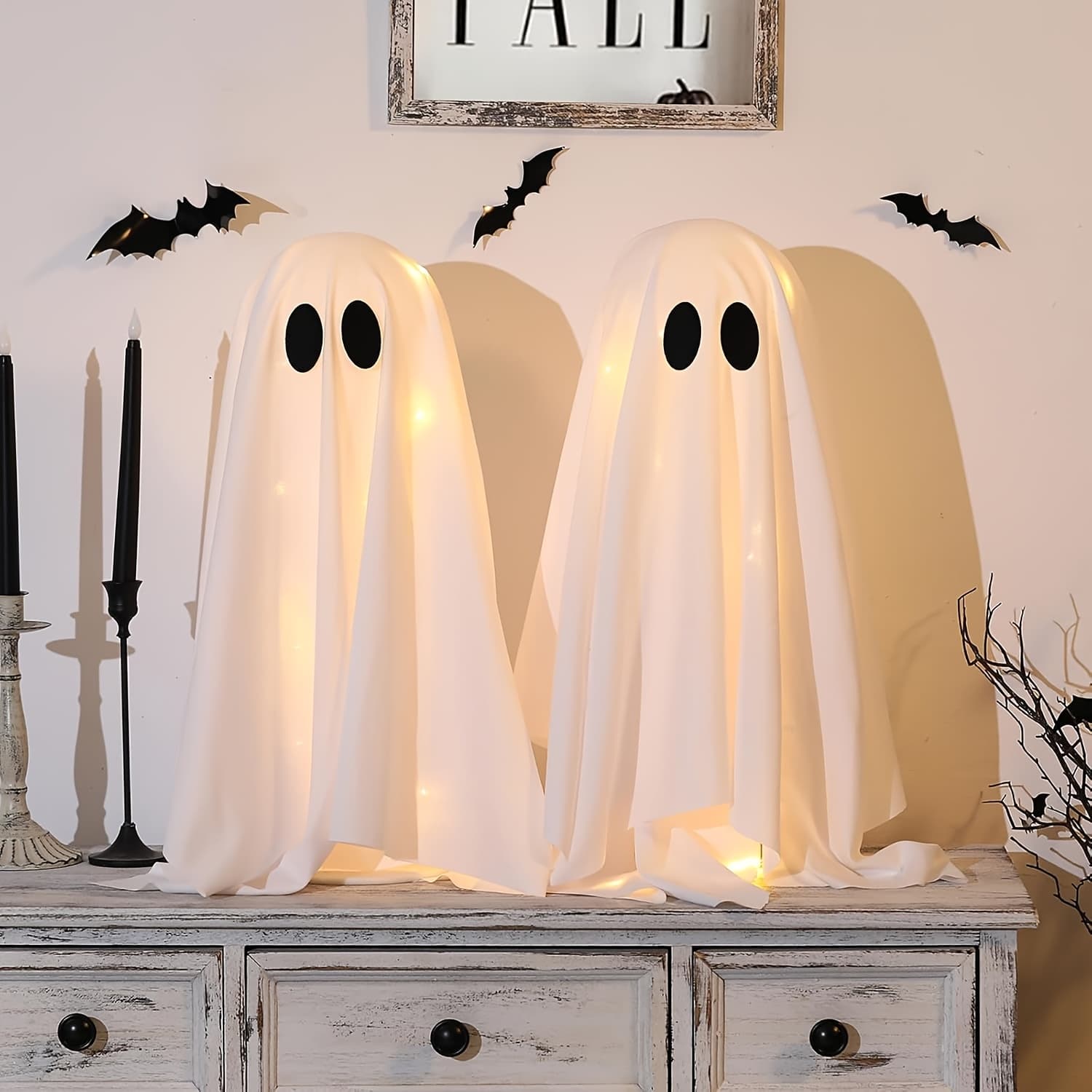 TEMU Light Up Halloween Decorations, Set Of 2 Diy Spooky Crafts, Scary For Halloween Decor Indoor Home Mantel Shelf & Tabletop Decor thumbnail 2