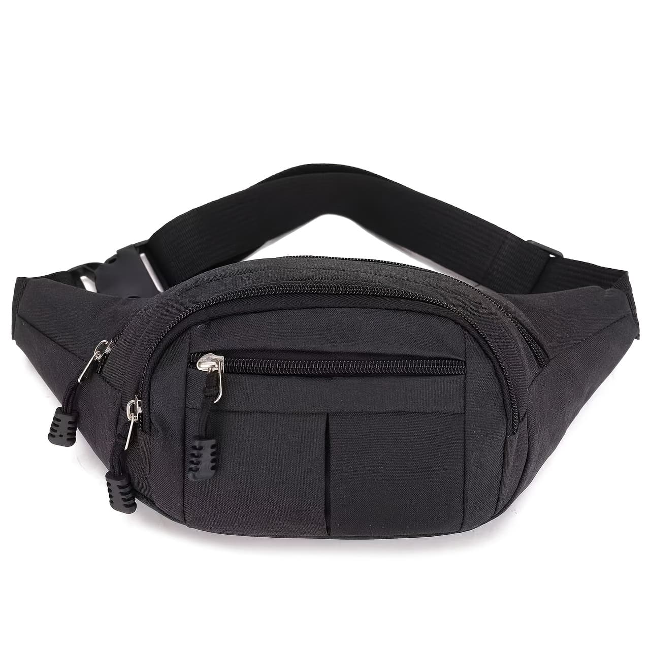 TEMU 1 Fashionable Waist Bag, Unisex Nylon Waist Bag, Large Capacity 4 Pockets, Suitable For Running And Cycling