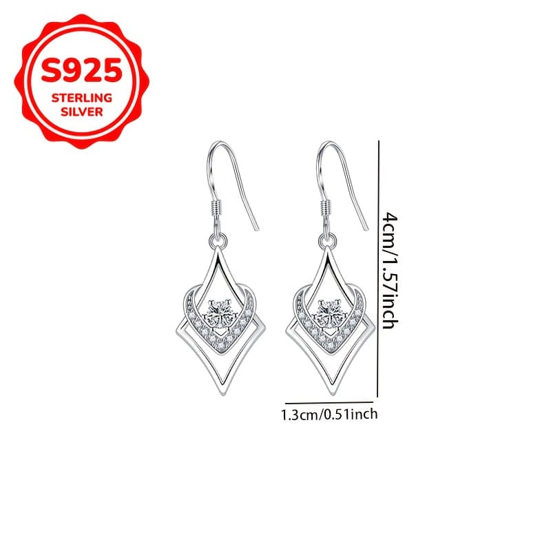TEMU Earrings Are Made Of 925 Silver And Are Hypoallergenic. Come As A Pair And Feature A Double Shape. With A Light Luxury , Are Stylish, Unique