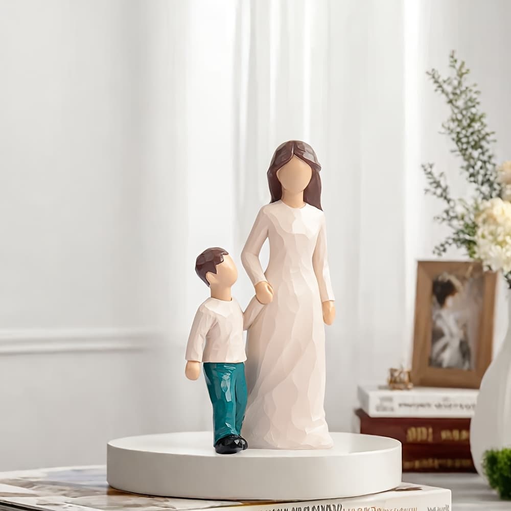 TEMU Mother And Son Walking Statues, Home Decor Statue Gifts, Perfect Gift, Exquisite , Decor Keepsake Gifts