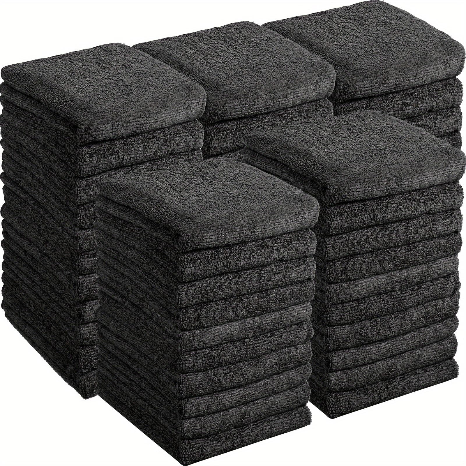 TEMU 40 Pack Bleach Proof Towels Absorbent Salon Towels Bleach Resistant Hair Towel Quick Towels Bulk 16 X 29 Inches For Gym, Bath, Spa, Shaving, Barber (black)