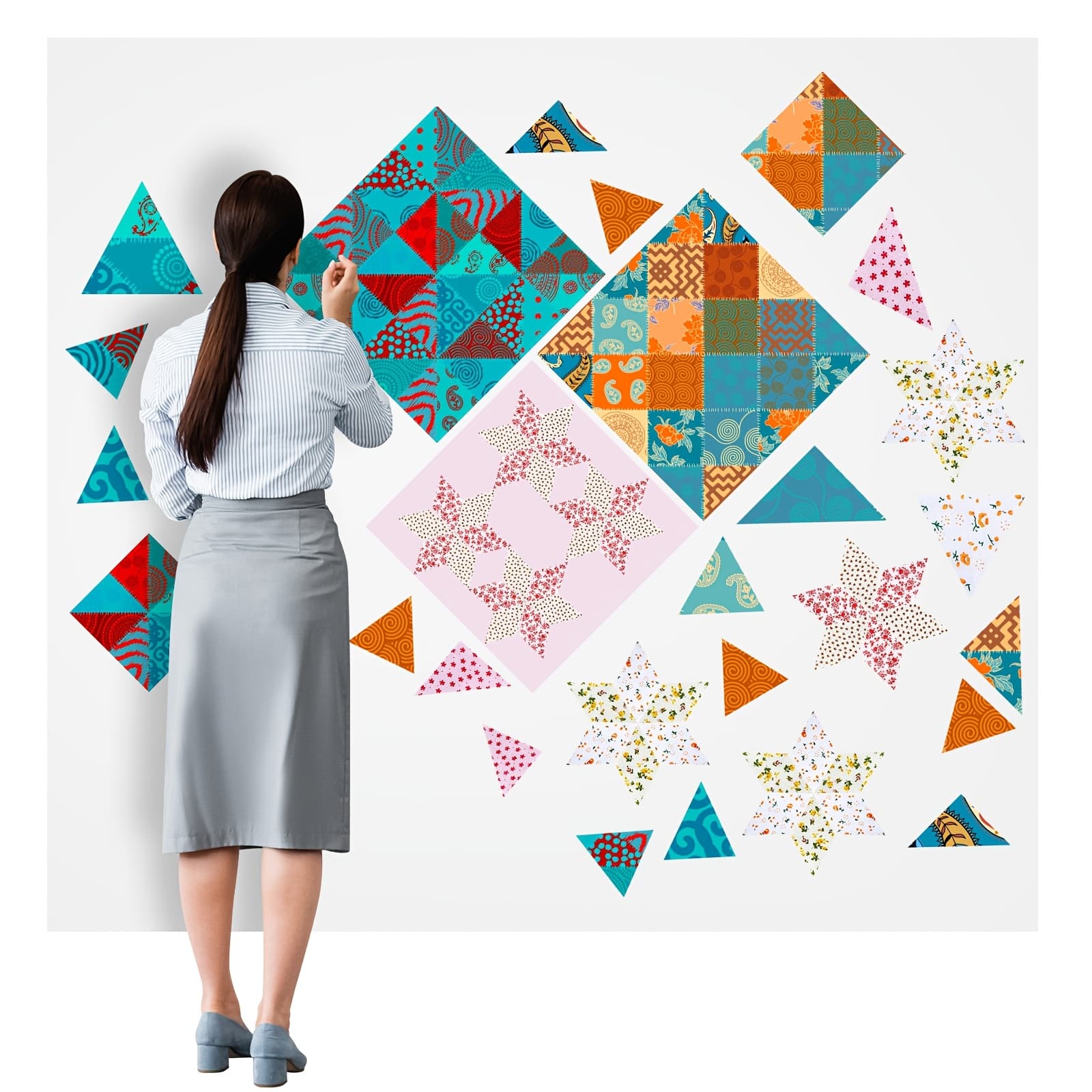 TEMU 1pc Quilt Design Wall Fabrics 72in X 60in Fabrics For Quilters Design Wall Sewing Supplies For Craft Sew Display Double Sided Fleece (white)