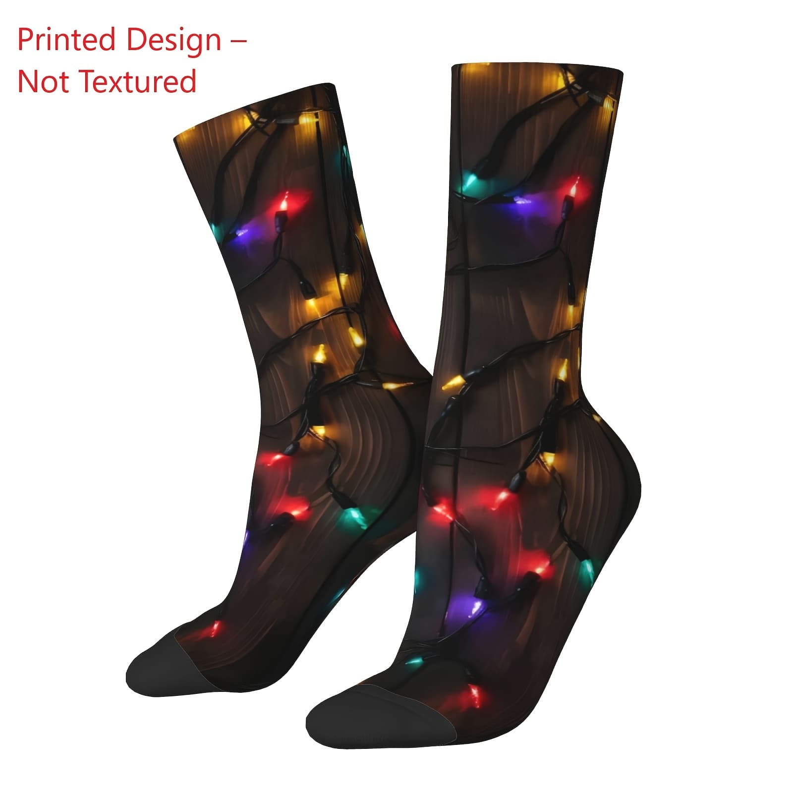 TEMU Colorful Small Men's Socks - Print Design - Not Textured