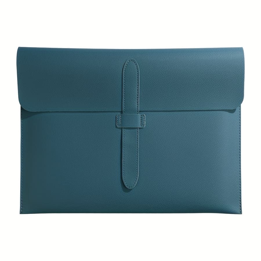 TEMU A4 Thickened Pu File Bag With Lychee Pattern, Large-capacity Office Storage Bag To Prevent Falling