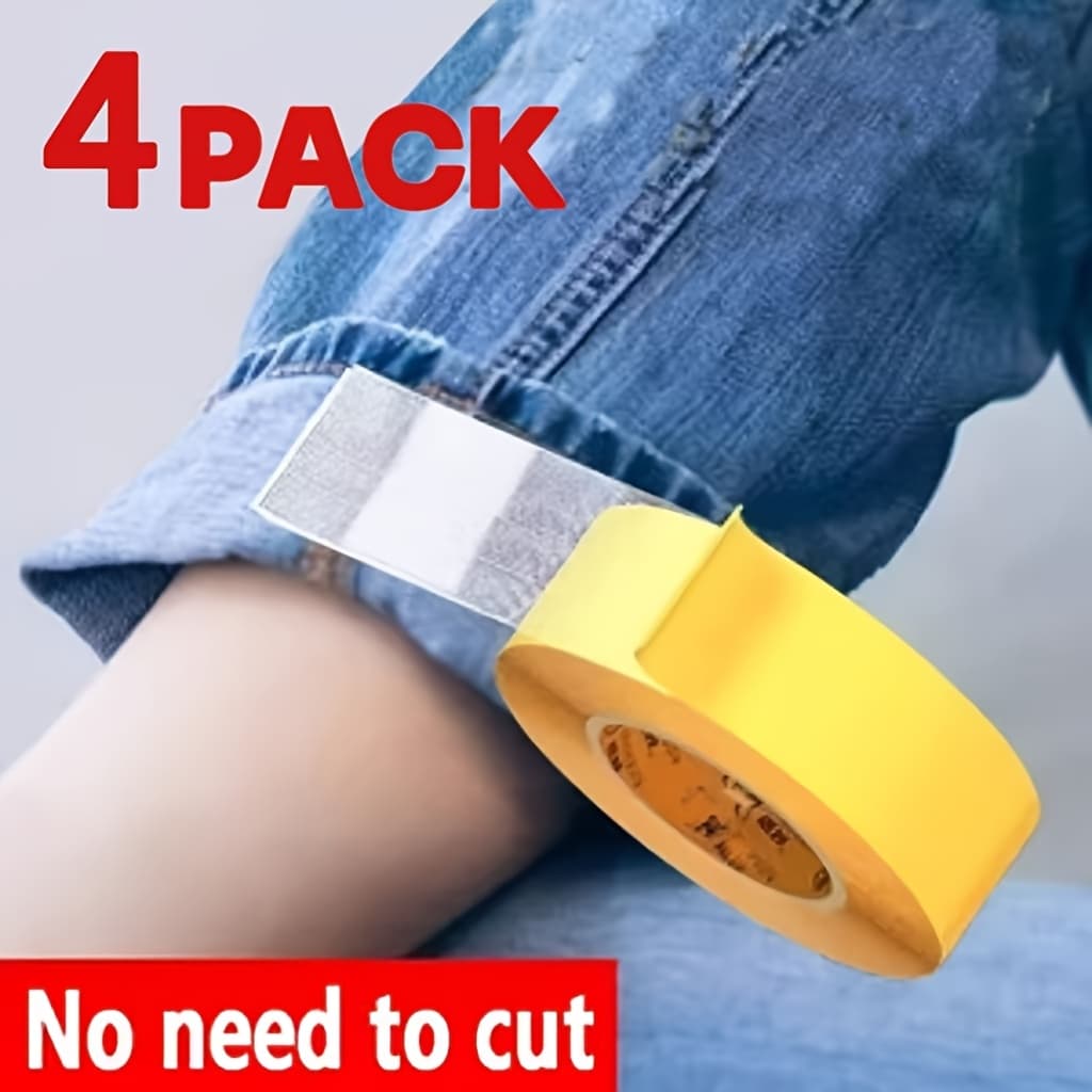 TEMU 4 Rolls Of Strong Adhesive Fabric Tape, Multifunctional Invisible Hemming Application, Suitable For Fabric Clothing, Self-adhesive For Fixing Without Sewing
