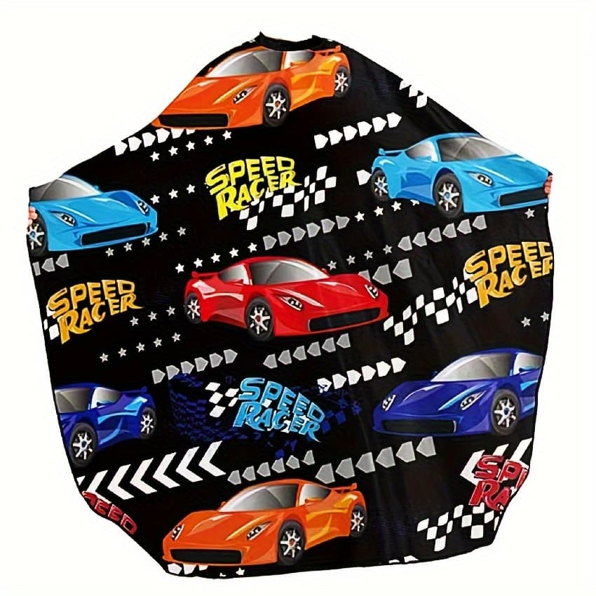 TEMU 1pc Adorable Cartoon Design Hair Cloth, Easy To Clean And , With An Adjustable Neck, Perfect For Use In Barbershops Or At Home