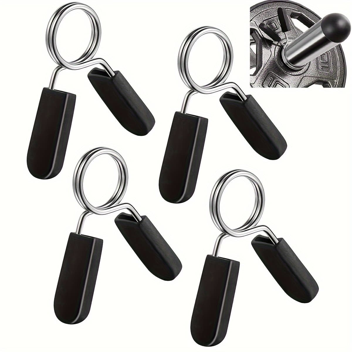 TEMU 4pcs/6pcs Barbell Weight Plates Clips, 1-inch Weight Plate Clips, 1-inch Barbell Clips, Weightlifting Bar Clips, For Smooth Dumbbell Handles