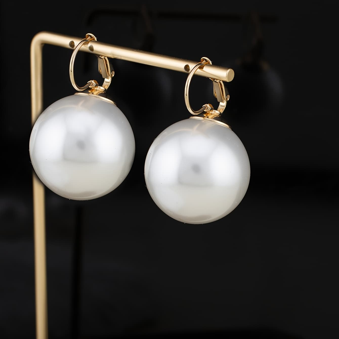 TEMU 1 Pair Of European And American Exaggerated Oversized Pendant Earrings, Suitable For Women's Parties, Vacation Night Banquets And Other Wearing Earrings