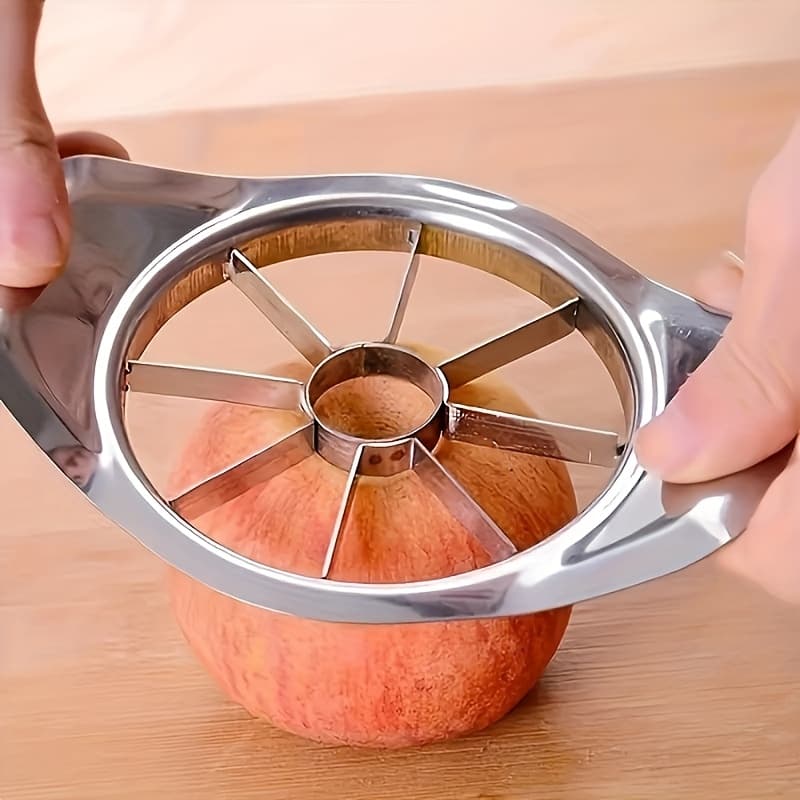 TEMU Stainless Steel Slicer, Reusable Corer And Divider, Creative Fruit Cutter, Essential Kitchen Gadget, Perfect For Outdoor Picnics And Camping