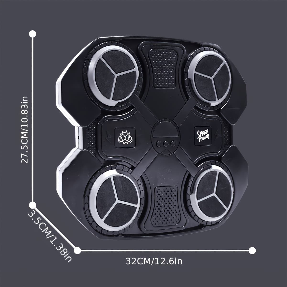 TEMU Intelligent Boxing , Black Plastic Sensory Training Reaction Speed Rhythm Sports Equipment, Without Battery