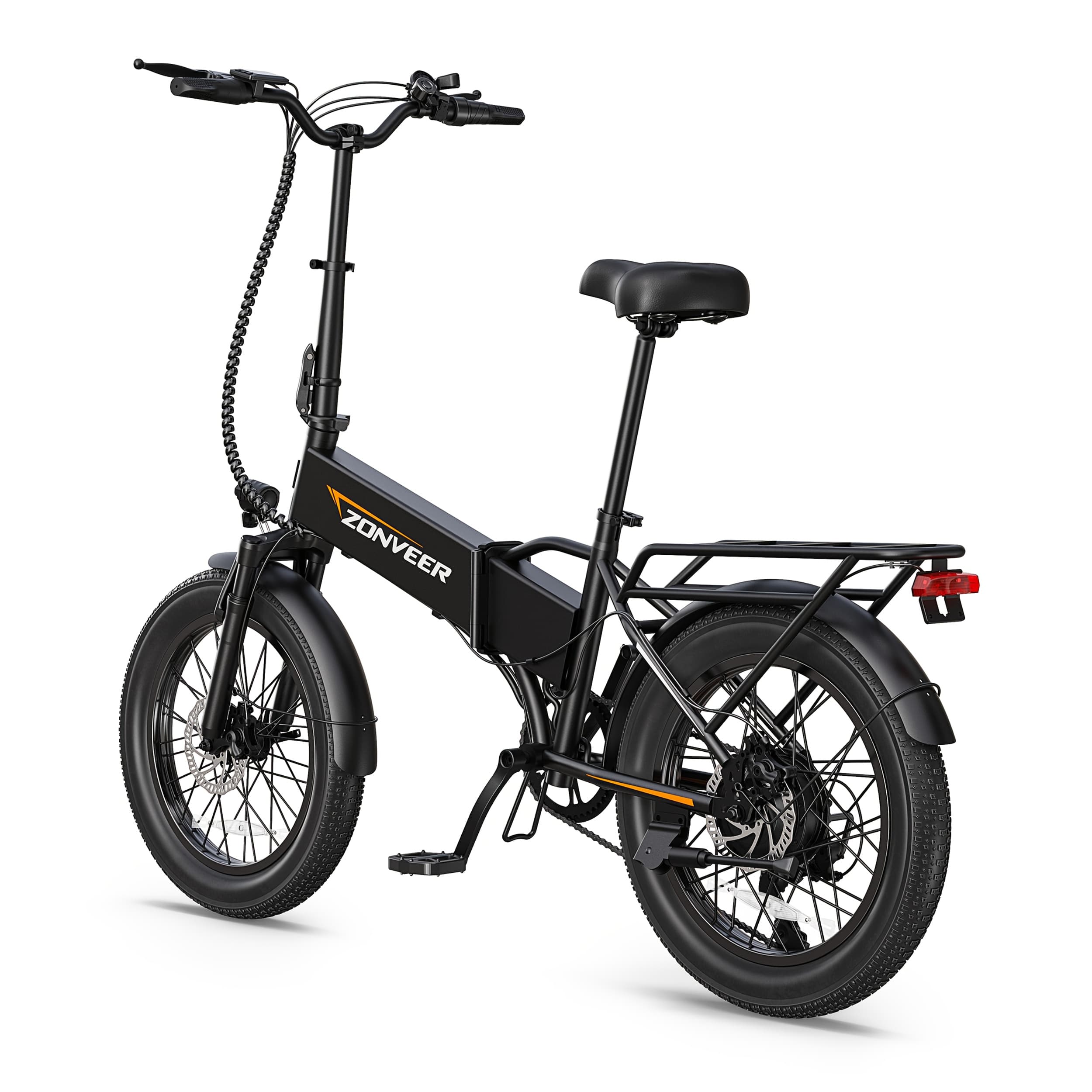 TEMU Folding Electric Bike For Adults - 7-speed Foldable Electric Ebike With 500w 20mph Brushless Motor, 48v10ah Removable Battery
