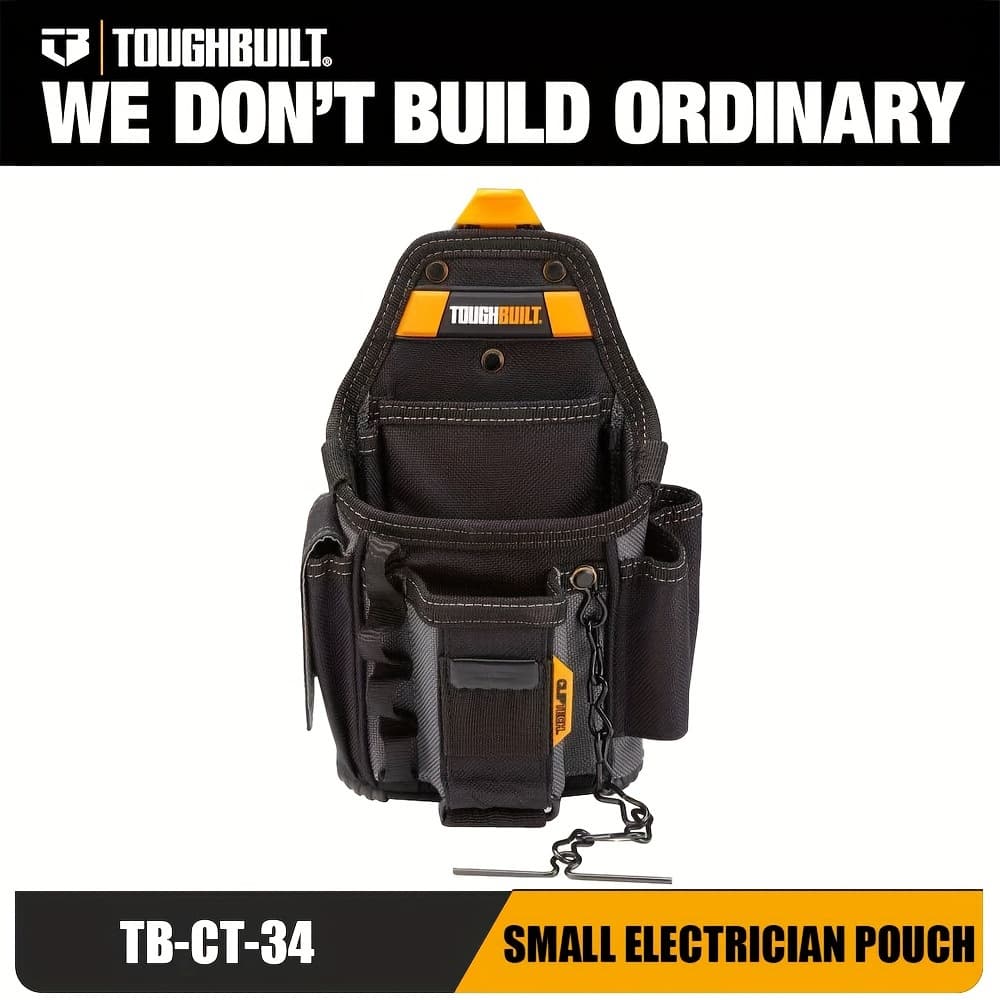 TEMU Tb-ct-34 Compact Electrician Pouch 7.5" Small Electrician Pouch Featuring And 13 Pockets