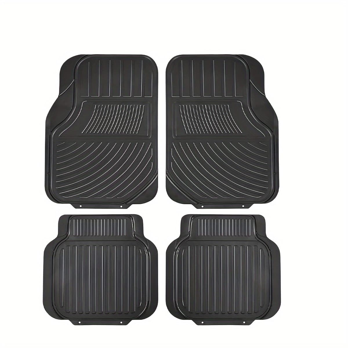 TEMU 4-pack Rubber Floor Mats For Cars Trucks Suvs, Universal Most Vehicles, All Weather Protection Heavy Duty Floor Liners