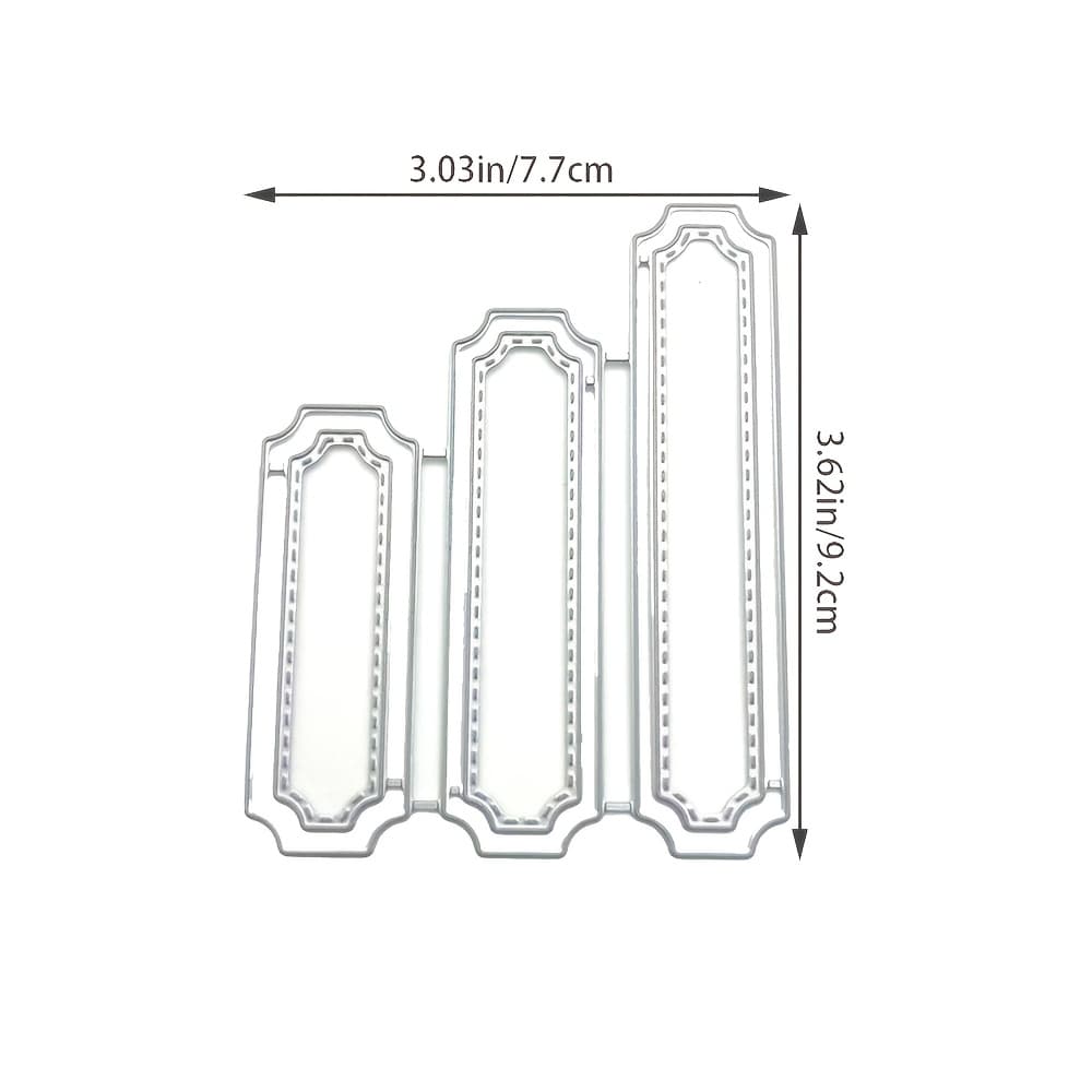 TEMU Vintage Label Combination Metal Cutting Dies, Suitable For Vintage-themed Label Decorations, Creative Greeting Card Embellishments, And Label Elements Of Artistic Collages