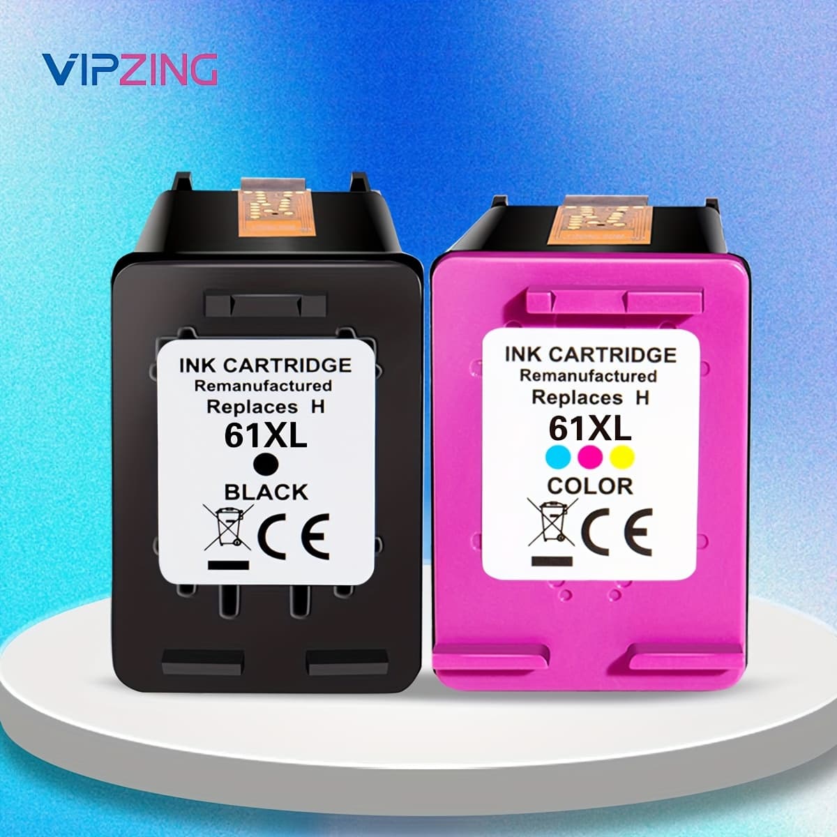 TEMU Vipzing 61xl Ink Cartridge High- Remanufactured For Ink 61 Xl 61xl Ink Cartridge To Use With 4500 5530 4502 4501 5535 4630 4635 2540 1000 1010 (1 Pack)