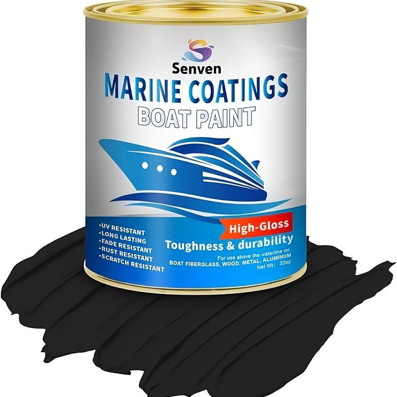 TEMU Marine Oz Gloss Black End, Suitable For Boat And Bottoms, Compatible With Wood, Fiberglass, Aluminum, And Metals, Featuring An Oil-based Epoxy Formulation
