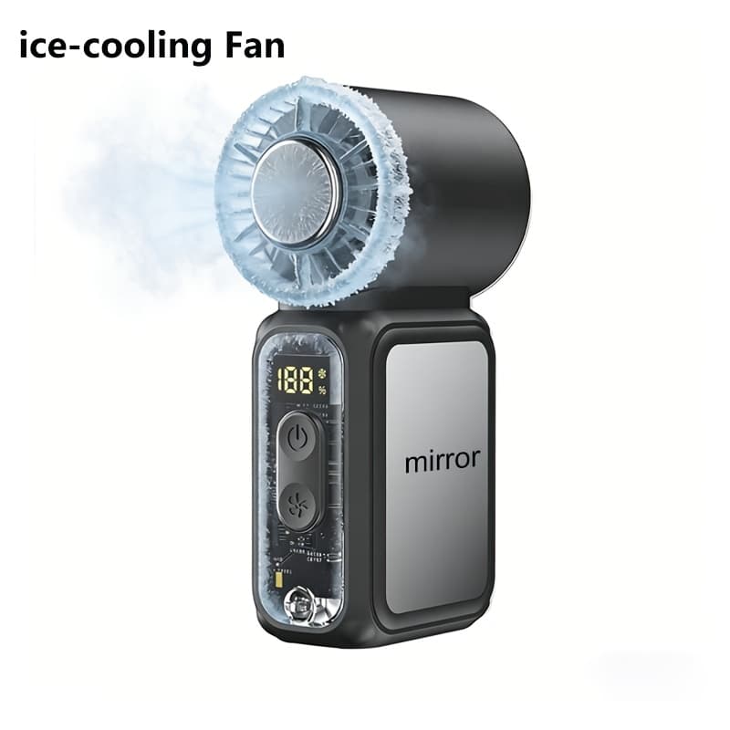 TEMU 2026 High Speed Handheld Fan | 0-199 Gears Adjustment, 3600mah Long , With Led Digital Display, Lightweight, Portable, , Wearable Design, Suitable For Outdoor Camping And Travel