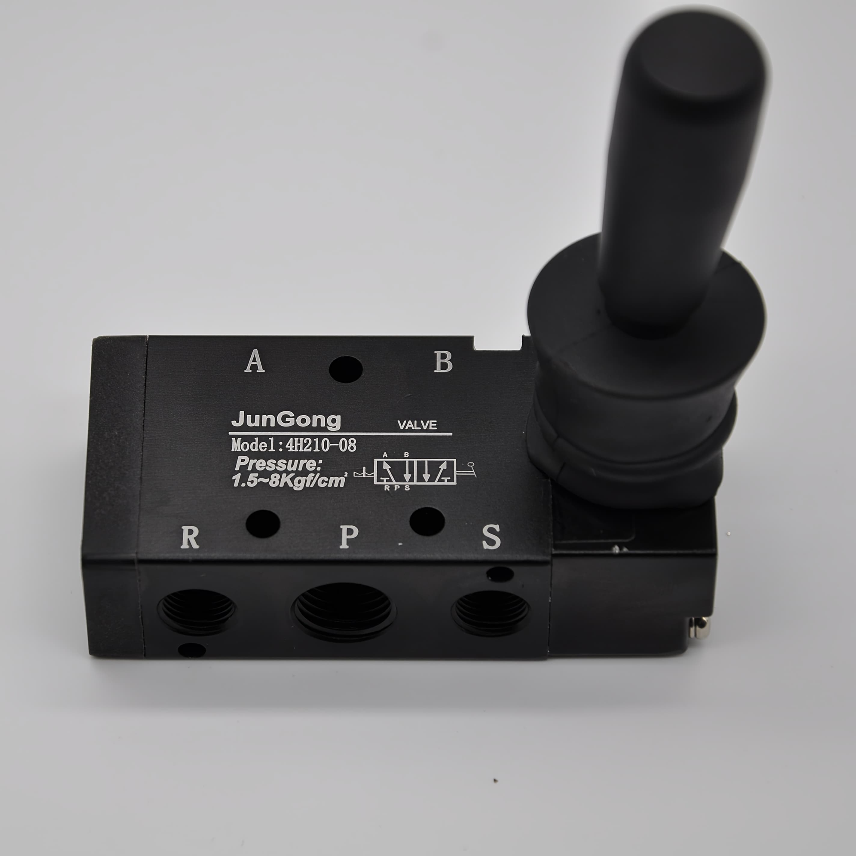 TEMU Pneumatic Hand-operated Two-position Five-way Valve, 1/4" Npt Port, Direct Acting 2 - Position 5 - Way Design, Suitable For A Of Pneumatic .applicable In Pneumatic Tool , Providing .