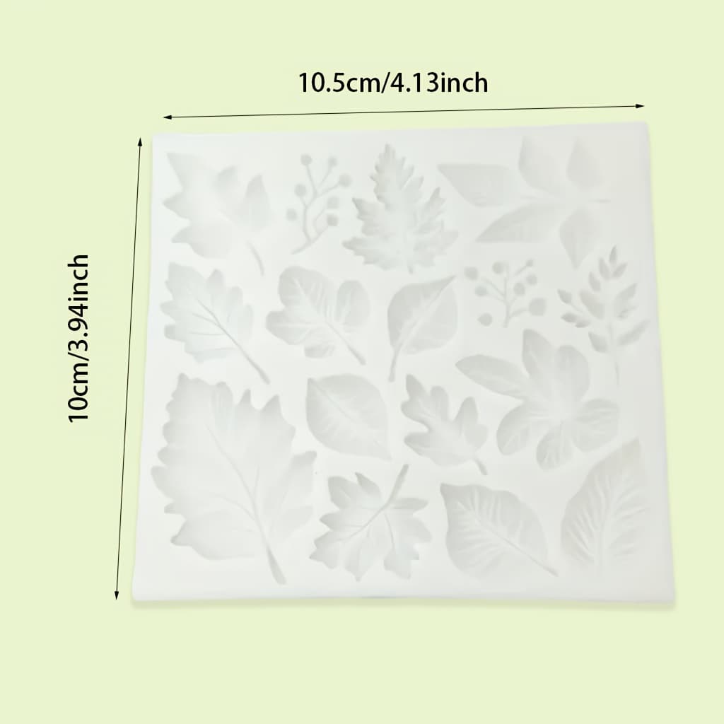 TEMU Lifelike Leaf-shaped Silicone Clay Mold, Suitable For Making Clay, Soap, Plaster Molds, Thanksgiving, Christmas, Halloween Home Decoration, Handmade, Easy To Demold
