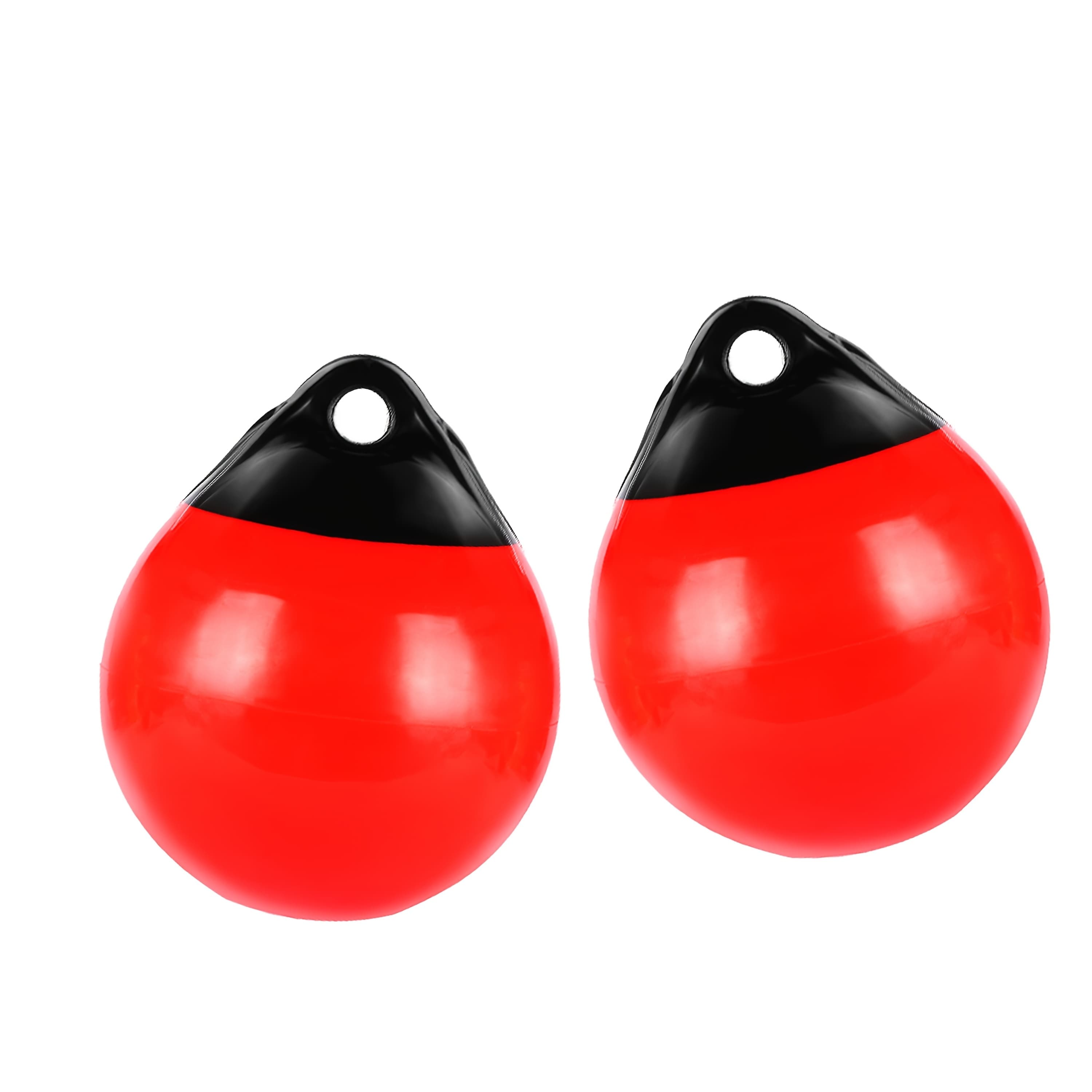 TEMU 2packs Ship Mooring Buoy, Inflatable Round Buoy, Marine Inflatable Boat Fender Set, Ship Docking Buffer, Docking Fishing Marker Buoy, Boat Buoys Boat Must Have Pontoon Bumpers - Pvc Fender Marine