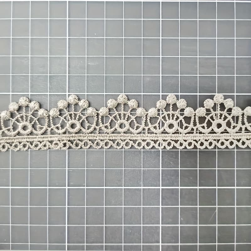 TEMU 1 Roll Of 3 Yards Of Embroidery Coffee Petal Lace Trim, Width 2.6 Cm/1.02 Inches, Very Suitable For Curtains, Sofa Pillows, Tablecloth - Craft, Sewing, Home Decor And Decoration