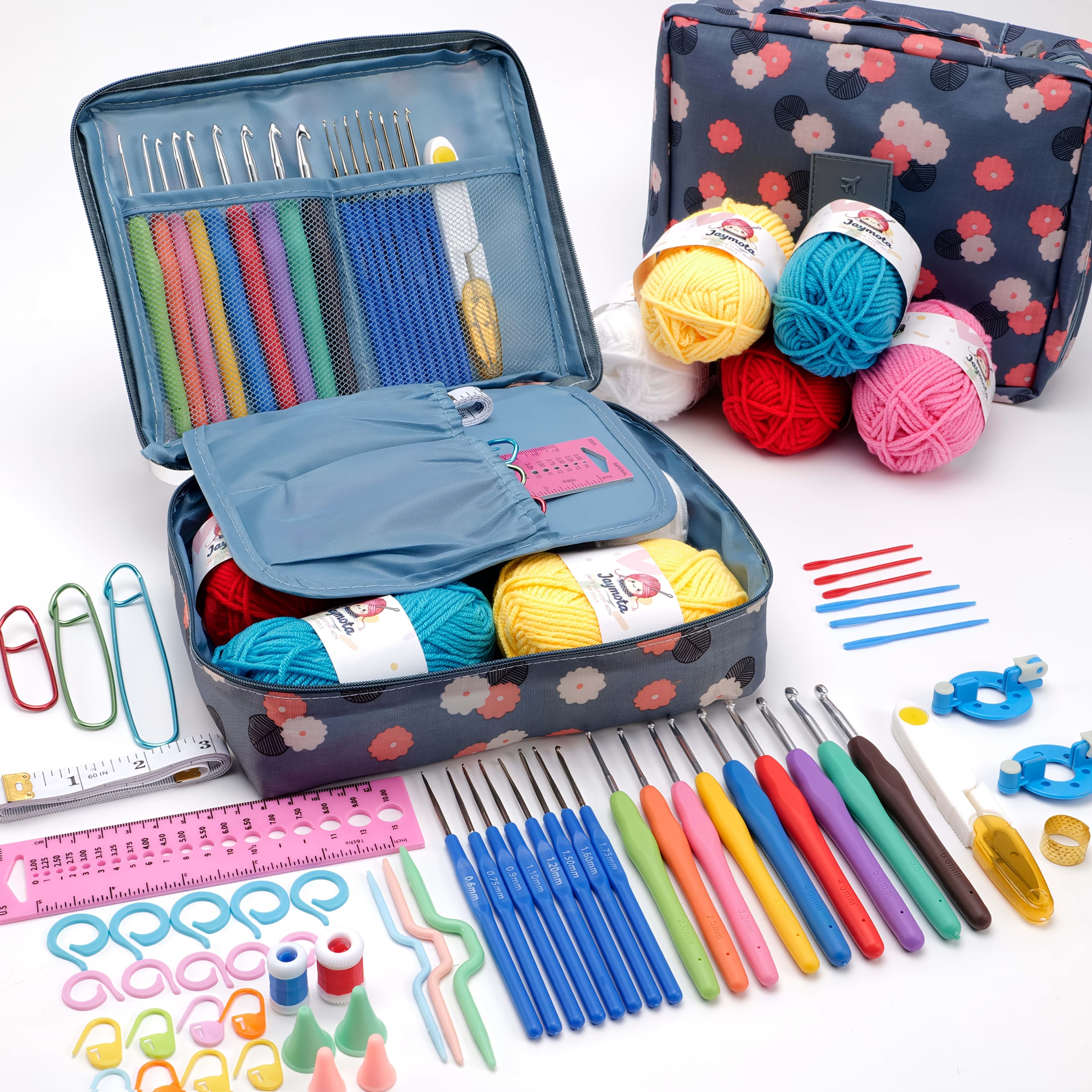 TEMU 67pcs Complete Crochet Starter Kit For Beginners Adults - Knitting Supplies With Yarn, 2-6mm Ergonomic Hooks, Step-by- & Video Tutorials | Perfect Craft Gift For Women & Teens