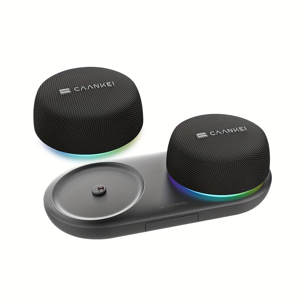 TEMU Compact And Portable Speaker With A Charging Base, 60-hour Super Long , Suitable For Computers Phones, Powerful Penetration, Dual Speakers With High-, Strong Surround