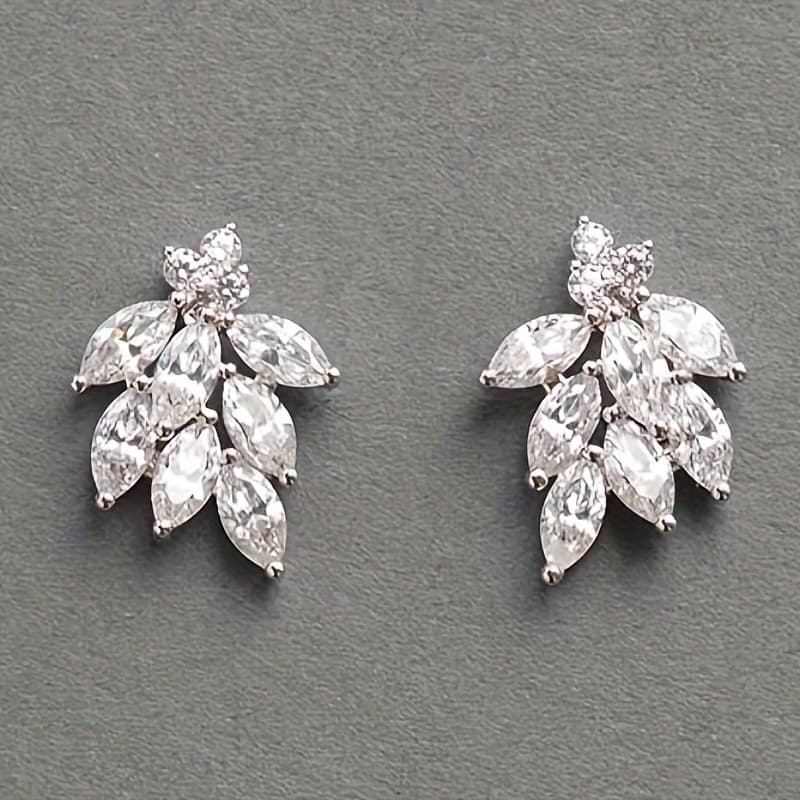 TEMU Elegantly Zirconia Fashion Earrings For Brides, Engagement, Weddings, And Daily Wear For Ladies.