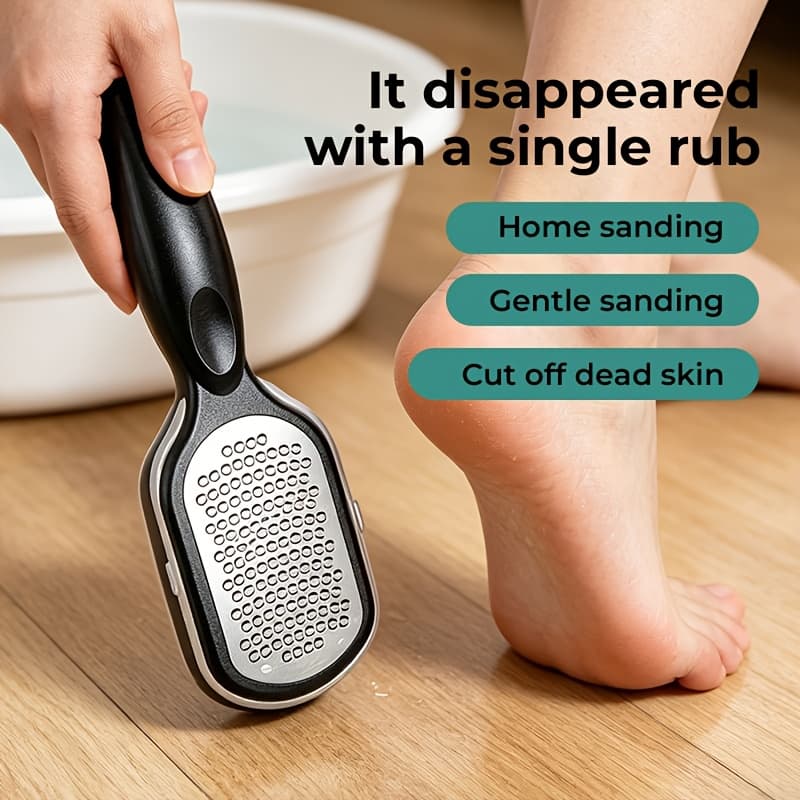 TEMU Professional Foot Care Tools -carbon Steel Professional Foot Remover And Foot File, Scrubber Pedicure Tools Premium For Feet Care Hard For Beauty Enthusiasts And Home Spa Pedi Care