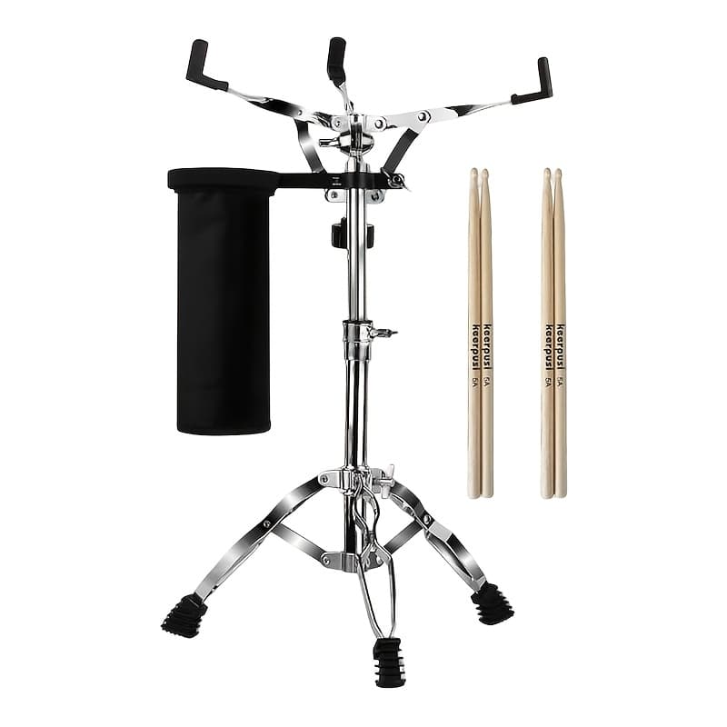 TEMU Snare Drum Stand With Drum Sticks Holder And 2 Drumsticks, Double Braced Tripod Snare Stand For 10 To 14 Inch Snare Drum Pad, Snare Drum Beginners, Adjustable Height To 23 Inches