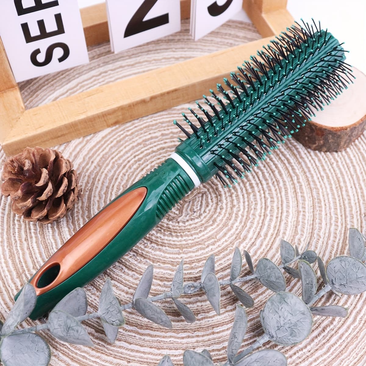 TEMU Super Gentle Round Hair Brush - Professional Wet And Dry Roller Hair Brush For Blow Drying, Hair Care Styling Tool Gifts For Women, Christmas Decorations, Christmas Gifts