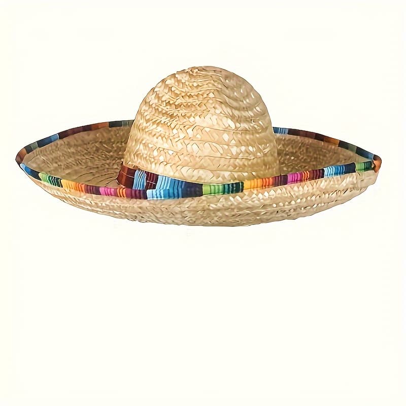 TEMU Mexican Straw Hat, Halloween Carnival Party Performance Ball Costume Prop, Party Activity