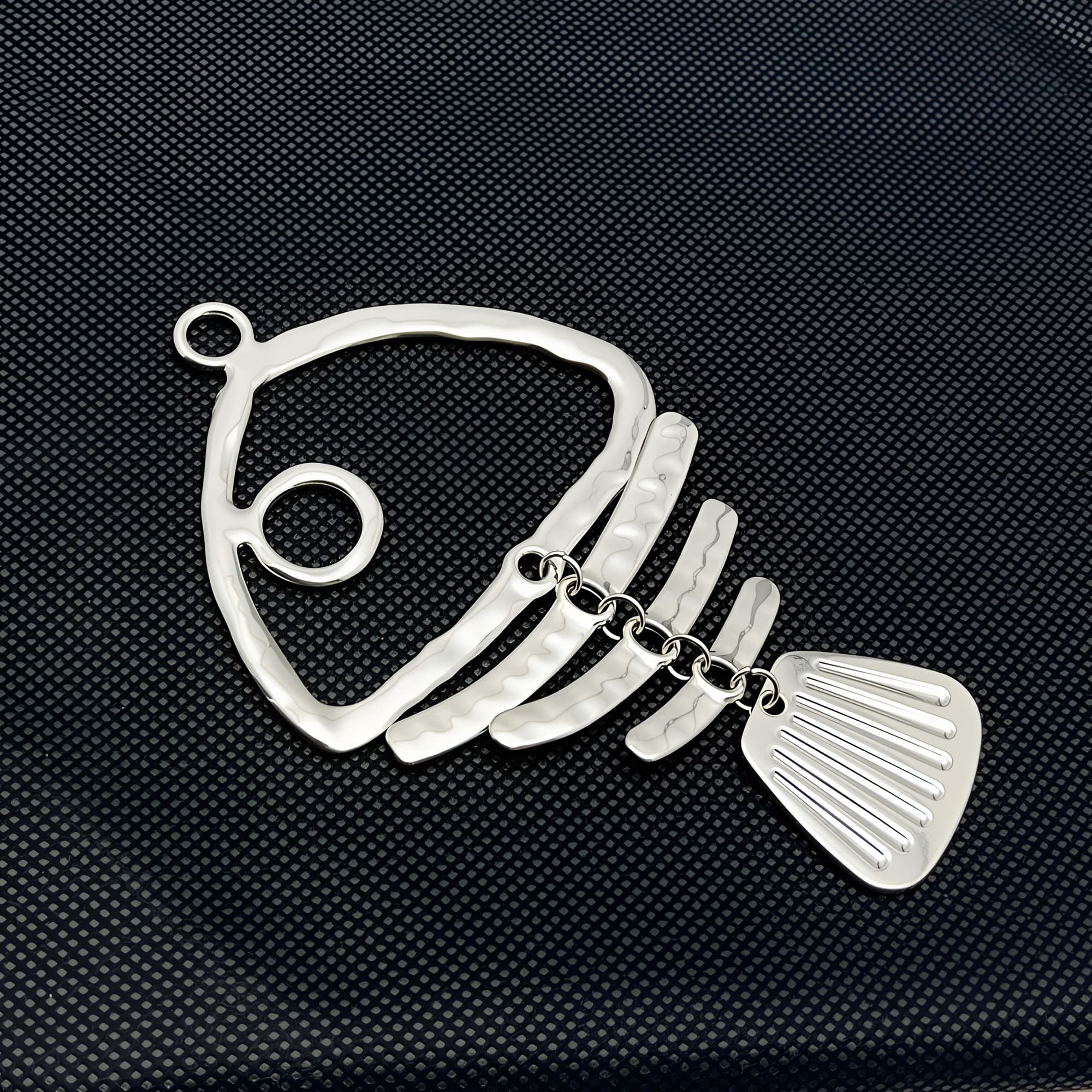 TEMU 1pc Matt Golden Large Fish Bone Skeleton Charms Pendants For Diy Necklace Jewellery Making Findings Accessories