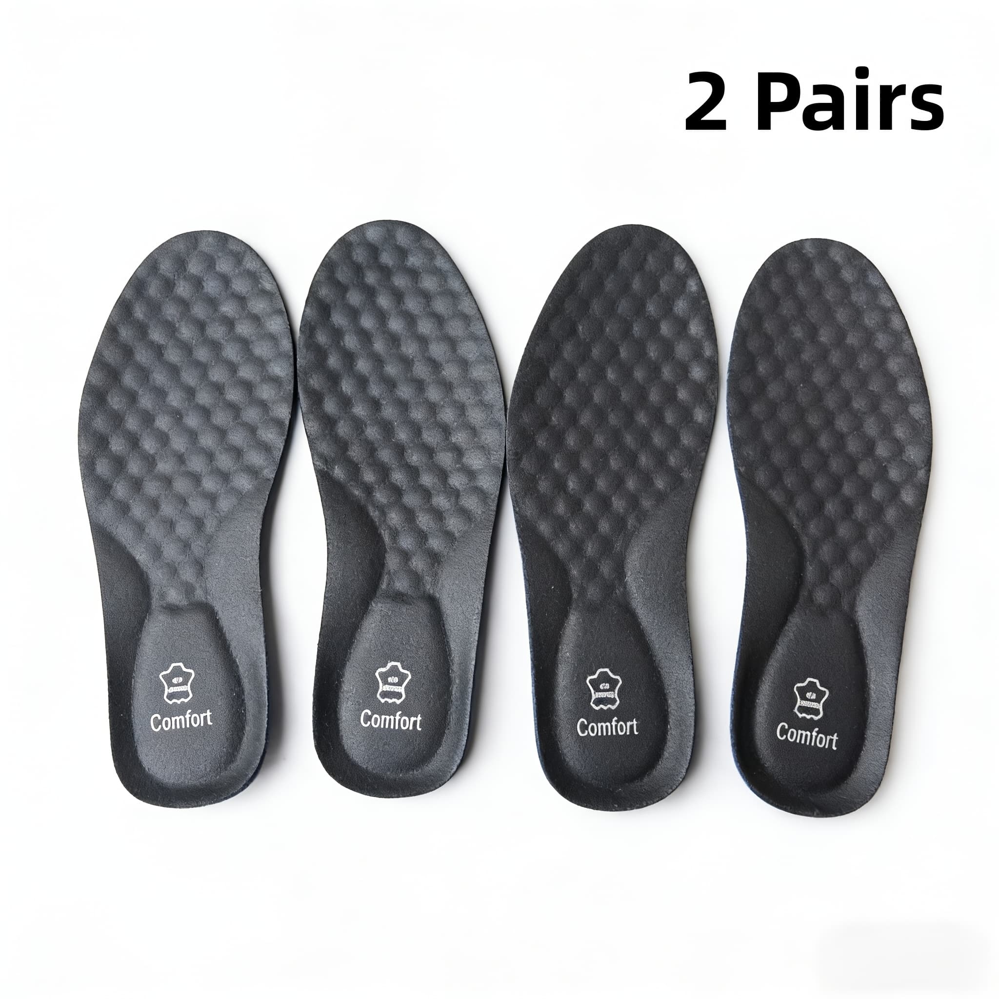 TEMU 1 Pair/ Of Genuine Leather Insoles, Double-layer Thickened With High-quality Base, Leather Surface, Sweat-absorbing And Breathable, Suitable For Men And Women.