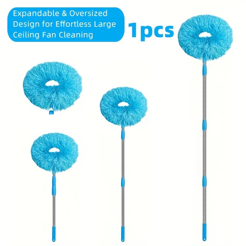 TEMU 1pc Retractable Microfiber Dust Brush - Retractable Manual Dust Brush For Cleaning Ceiling Fans, Cars, Offices - Retractable Dust Tool - Apartment, College Dorm Essentials, Cleaning Supplies