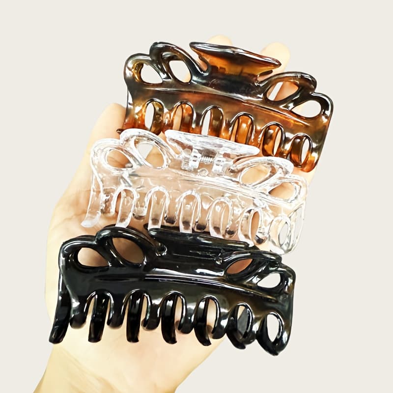 TEMU Set Of Non-slip Hair Clips And Mini Hair Clips, Medium And Small Clips For Women, Fashionable , Suitable For High Ponytails And Hairstyles, Perfect Gift