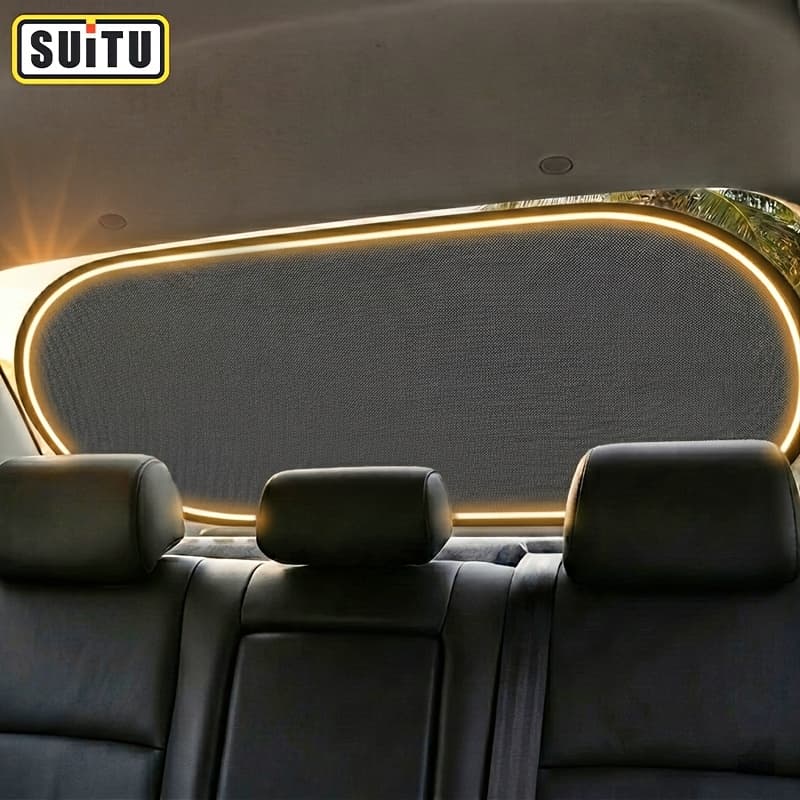 TEMU Foldable Portable Auto Rear Window Sunshade, Heat Insulation Sun Visor Cover, Blocking Car Rear Windshield Curtain, Universal For Most Cars Sedan Suv