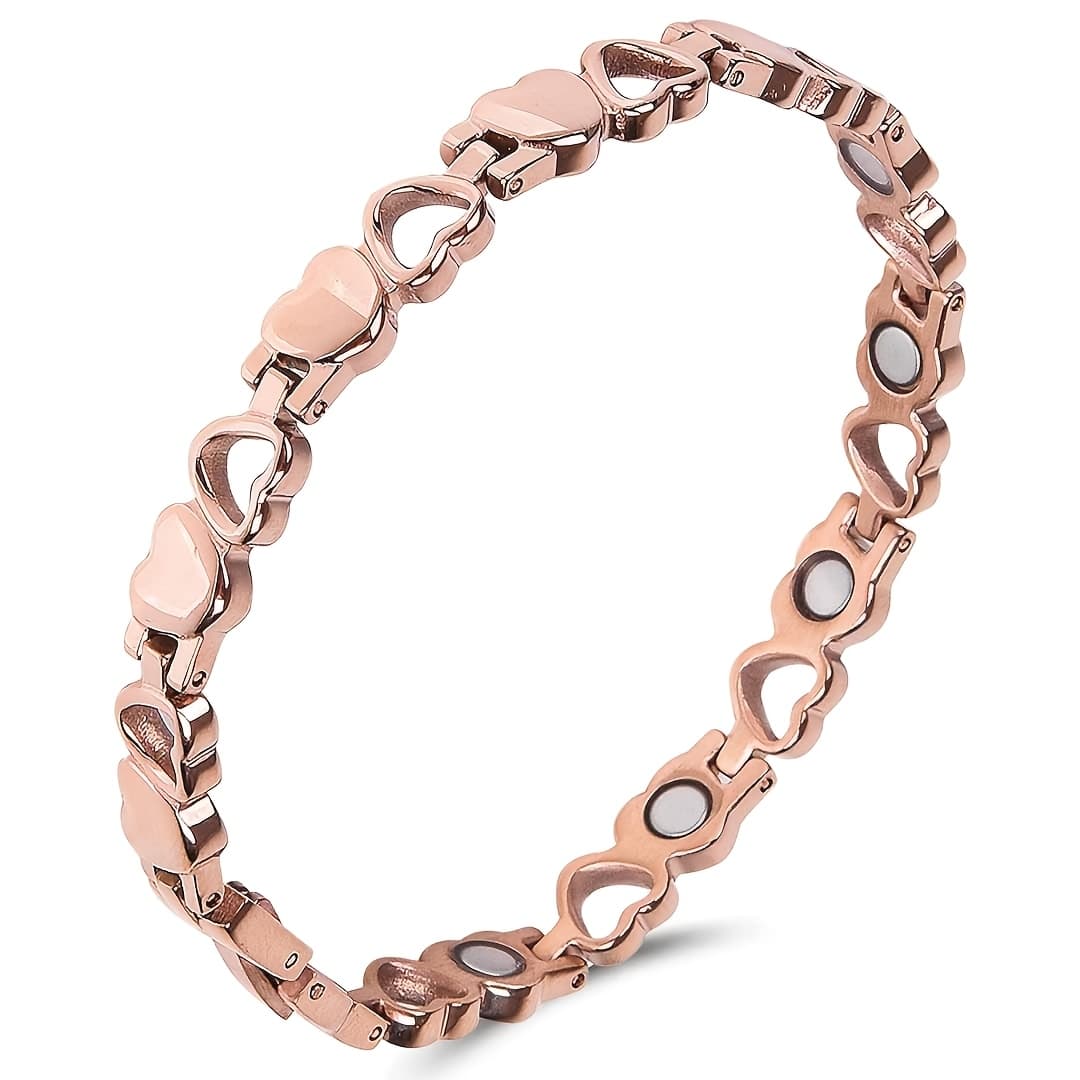 TEMU Ladies' Magnetic Bracelet, With 99.9% Pure Copper Magnet - Exquisite Gift