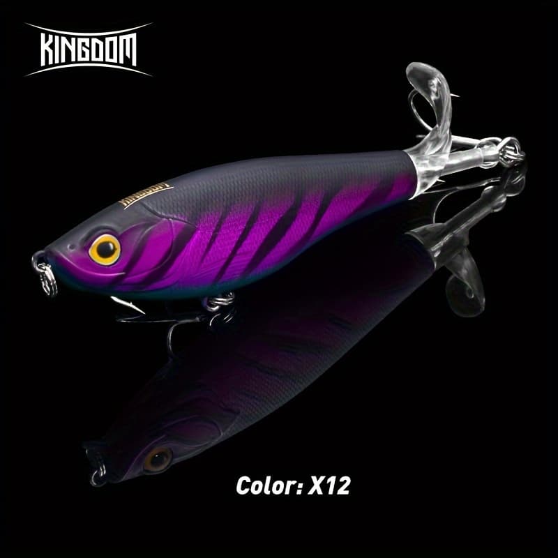 TEMU 1pc Of Kingdom Topwater Floating Artificial Bait, Bionic Propeller Hard Fishing Lures, In Sizes 9cm/11g (3.54 Inches/0.39 Oz) And 17g/11cm (0.6 Oz/4.33 Inches)