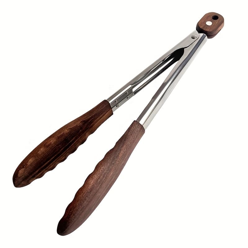 TEMU Wooden Handle Stainless Steel Stirring Spoon, Long Handle Mixing Spoon, Heat Resistant Cooking Utensil For Kitchen, Baking & , Kitchen Gadgets