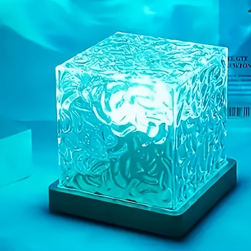 TEMU Rechargeable Usb Rotating Water Wave Light Projector - Remote Control, Ocean Wave Light Projector - Color Changing, Crystal Lamp, 16-color Rgb Table Lamp, Suitable For Game Room, Bedroom, Party